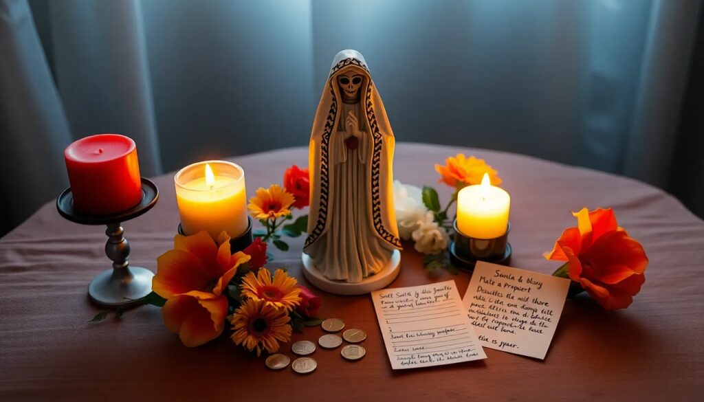 Oración para atraer dinero y pagar deudas a la Santa Muerte